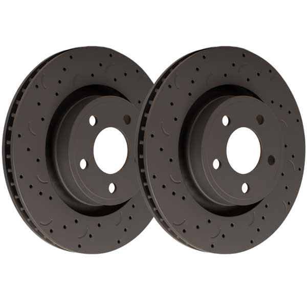 Hawk Talon Drilled and Slotted Rotors - Pair - Front